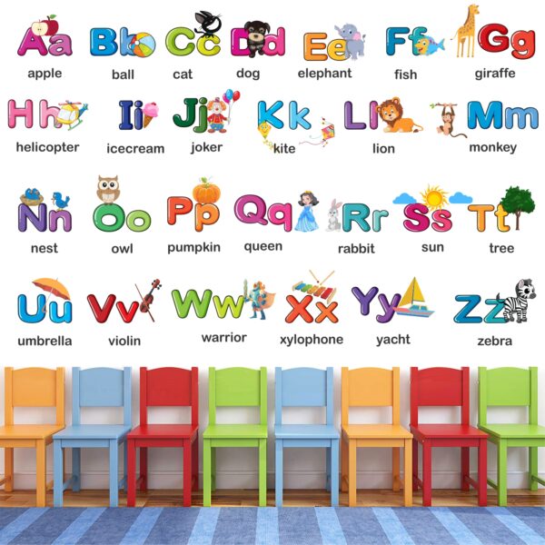 Alphabets for Kids Learning Education  Nursery  Pre School Kinder Garden Baby Wall Sticker