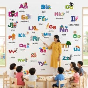 Alphabets for Kids Learning Education  Nursery  Pre School Kinder Garden Baby Wall Sticker