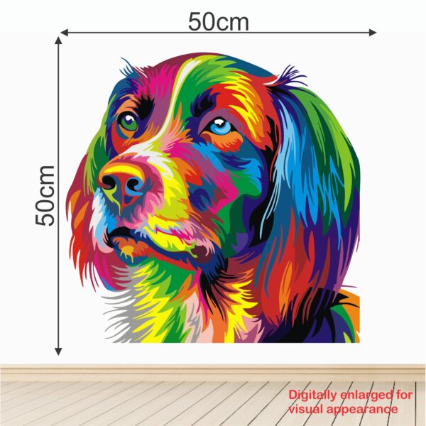Colorful - Dog - Face - Warp - Art - Creative - Wall Sticker - Image 3