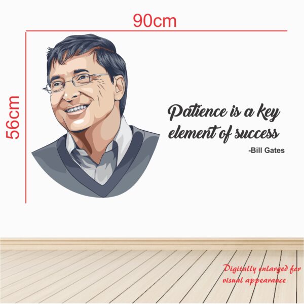 Patience Is A Key Element Of Success - Bill Gates - Inspirational - Motivational - Quotes - Wall Sticker - Image 3
