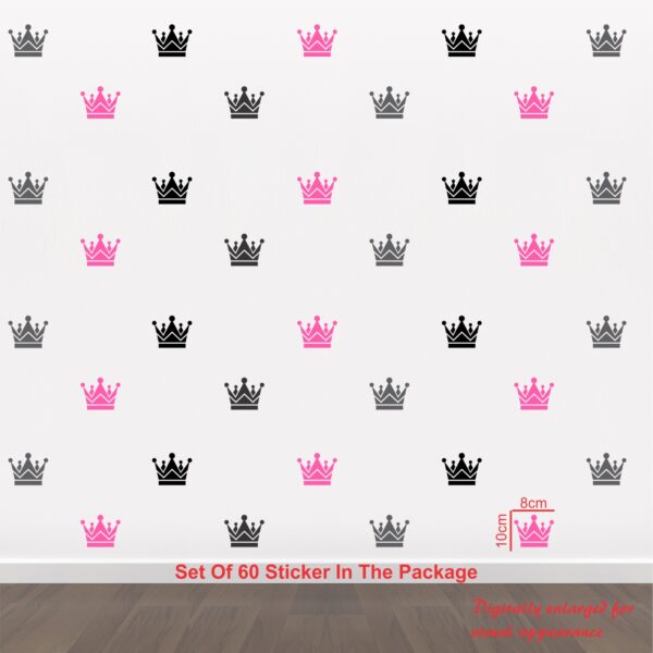 Princess - Crown - Pattern - Creative - Decorative Full  Wall Sticker For Home Office School Kids Baby Rooms - Image 3