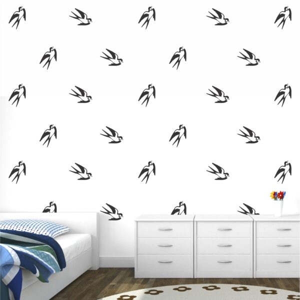 Flying Birds - Pattern -  Creative - Decorative Full  Wall Sticker For Home Office School Kids Baby Rooms