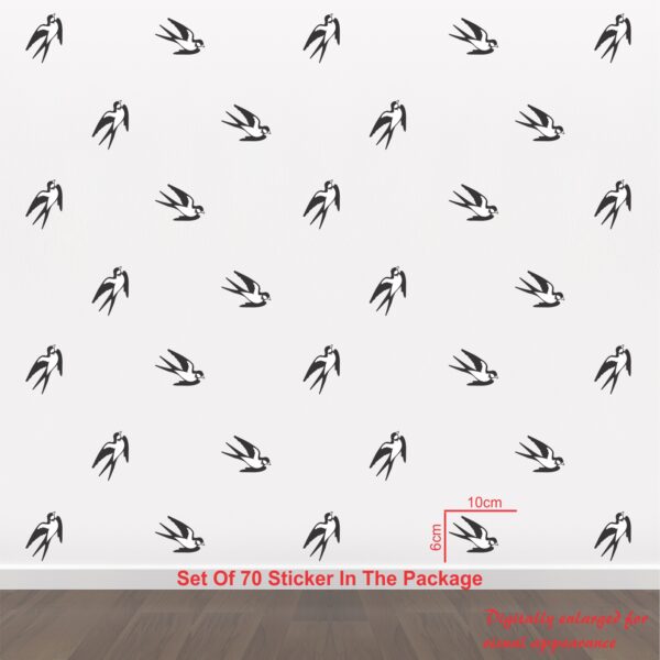 Flying Birds - Pattern -  Creative - Decorative Full  Wall Sticker For Home Office School Kids Baby Rooms - Image 3