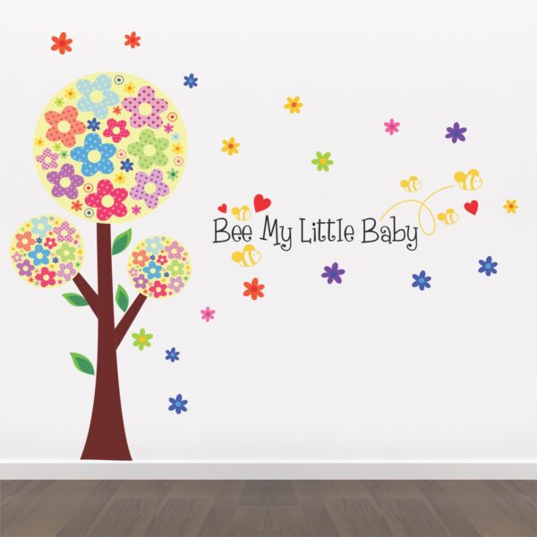Nature - Tree - Colorful - Flowers - Creative - Wall Sticker