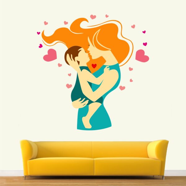 Mother And Baby - Love - Child - Creative - Colorful - Wall Sticker - Image 2