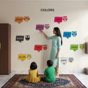 Colours - Names - Cute - Birds - Baby - Kids - Learning - Education - Nursery - Pre School - Kinder Garden Creative - Colorful - Wall Sticker