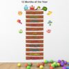 12- Months Of The Year - Tree - Cute - Birds - Baby - Kids - Learning - Education - Nursery - Pre School - Kinder Garden - Creative - Colorful - Wall Sticker - Image 2