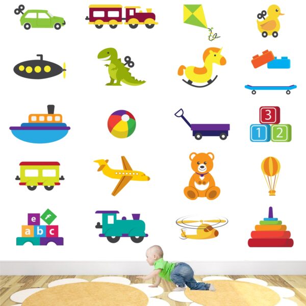 Baby Toys - Playing - Kids - Learning Education  Nursery  Pre School Kinder Garden Wall Sticker