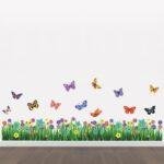 Flower - Grass  - Decorative - Creative - Colorful - Wall Sticker