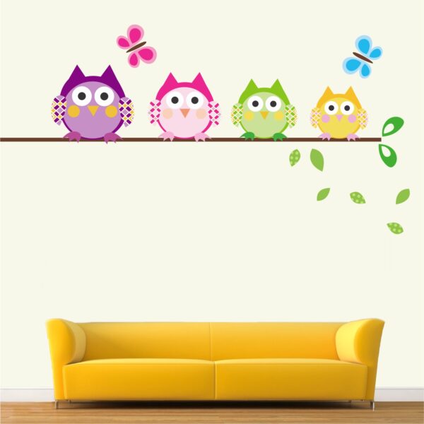 Colorful - Owl - Butterfly - Decorative - Creative - Colorful - Wall Sticker - Image 2