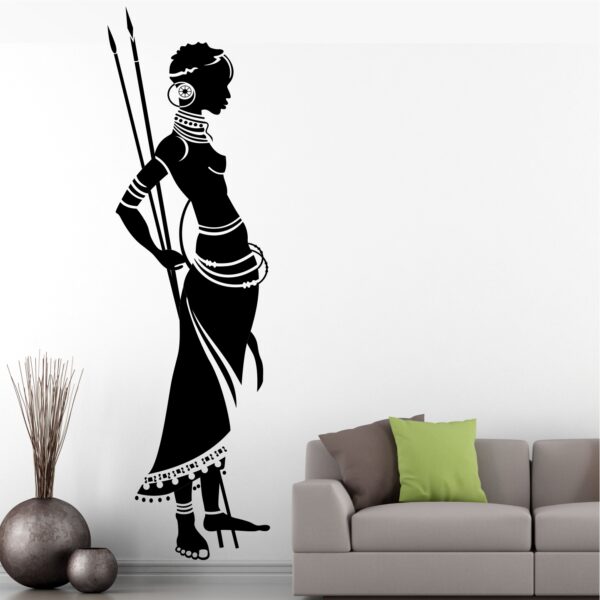 African Tribal Woman - Decorative - Creative - Colorful - Wall Sticker