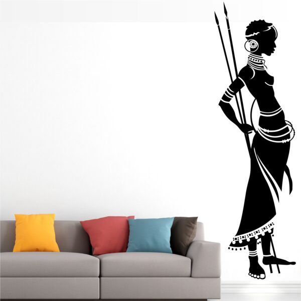 African Tribal Woman - Decorative - Creative - Colorful - Wall Sticker