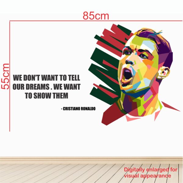 Cristiano Ronaldo - Football - Sports - Office -Inspirational - Motivational Quotes Wall Sticker