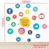 Social Media- Facebook- Twitter - Instagram  - Office - Inspirational - Motivational Quotes Wall Sticker - Image 3