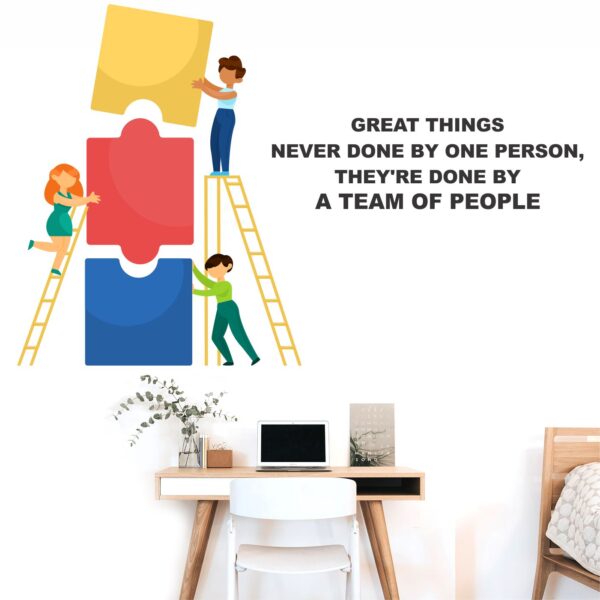 Team Work - Office - Inspirational - Motivational - Quotes Wall Sticker