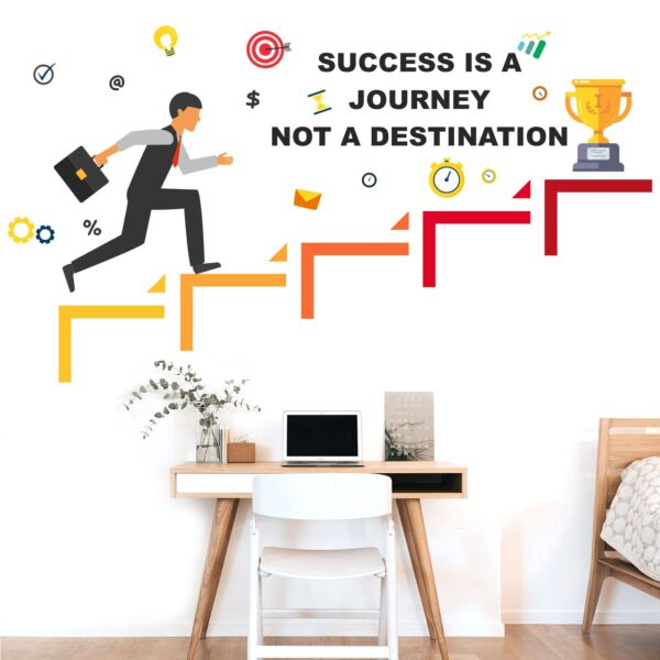 Success is a Journey - Office - Inspirational - Motivational - Quotes Wall Sticker