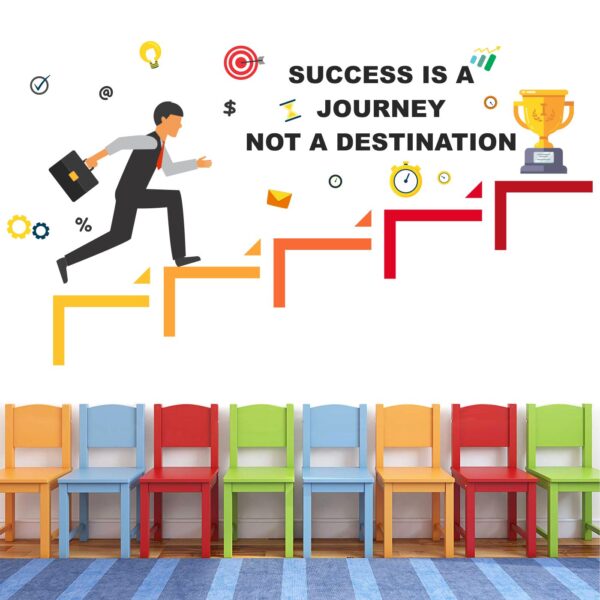 Success is a Journey - Office - Inspirational - Motivational - Quotes Wall Sticker