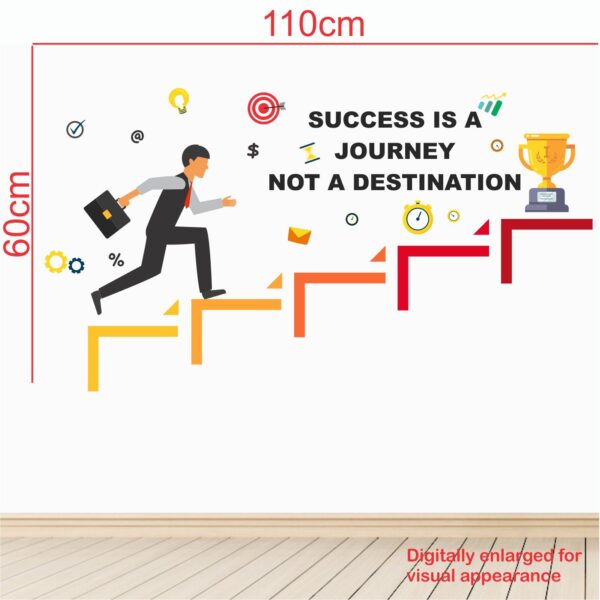 Success is a Journey - Office - Inspirational - Motivational - Quotes Wall Sticker