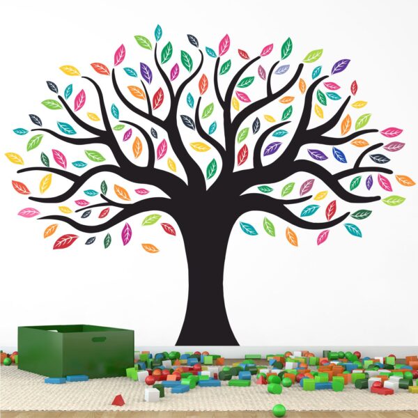 Colorful  Tree - Nature - Baby - Kids - Learning Education  Nursery  Pre School Kinder Garden Wall Sticker