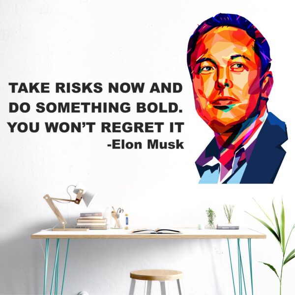 Elon Musk - Office - Inspirational - Motivational - Quotes - Wall Sticker - Image 2