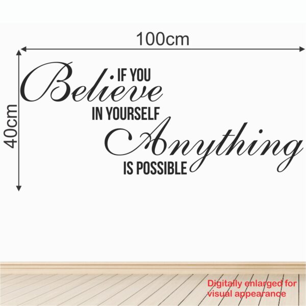 Anything Is Possible - Office - Inspirational - Motivational - Quotes - Wall Sticker - Image 3