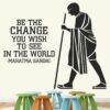 Mahatma Gandhi - Father of Nation - Office - Motivational - Inspirational - Quotes - Creative - Colorful  Wall Sticker