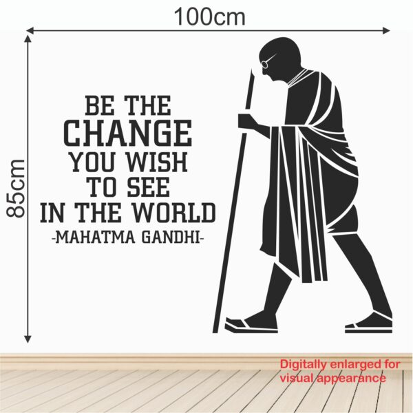 Mahatma Gandhi - Father of Nation - Office - Motivational - Inspirational - Quotes - Creative - Colorful  Wall Sticker - Image 3