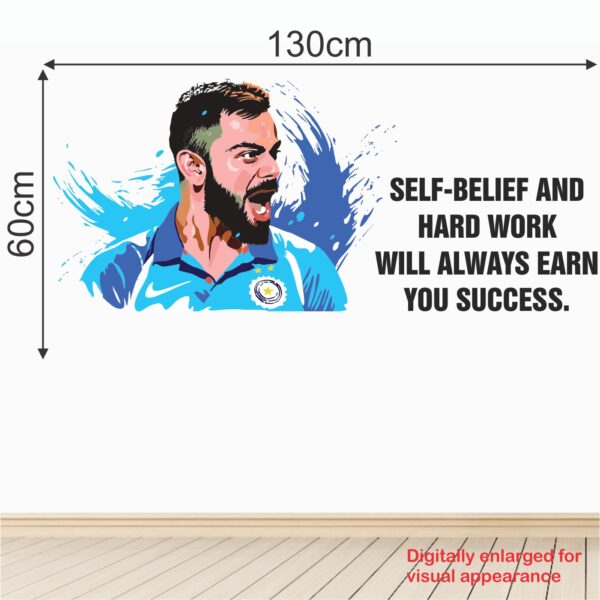 Virat Kohli - Cricket Player - Sports- inspirational - Motivational - Quotes  - Wall Sticker - Image 3