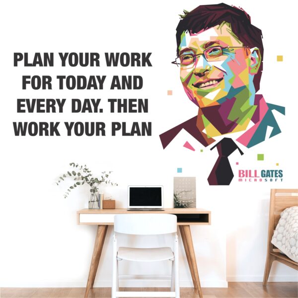 Bill Gates - Office - Motivational - Inspirational - Quotes - Creative - Colorful  Wall Sticker