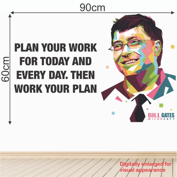 Bill Gates - Office - Motivational - Inspirational - Quotes - Creative - Colorful  Wall Sticker - Image 3