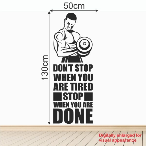 Gym - Fitness - Bodybuilding - Office - Sports - Workout - Boxing -  Inspirational - Motivational - Quotes - Wall Sticker - Image 3
