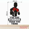 Gym - Fitness - Bodybuilding - Office - Sports - Workout - Boxing -  Inspirational - Motivational - Quotes - Wall Sticker - Image 3