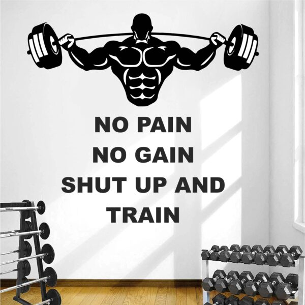 Gym - Fitness - Bodybuilding - Office - Sports - Workout - Boxing -  Inspirational - Motivational - Quotes - Wall Sticker - Image 2