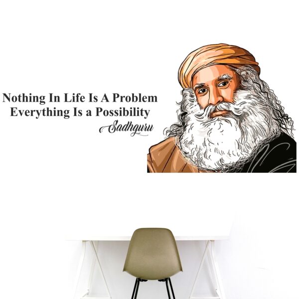 Isha - Sadhguru - Jaggi Vasudev - Adiyogi - Lord Shiva - Inspirational - Motivational - Quotes - Wall Sticker - Image 2