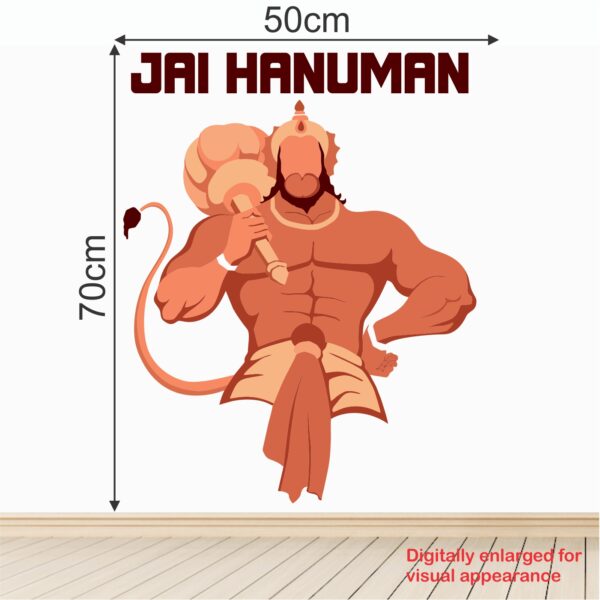 Jai Hanuman - Hindu god - jai shree ram - Decorative - Creative - Colorful - Wall Sticker - Image 3