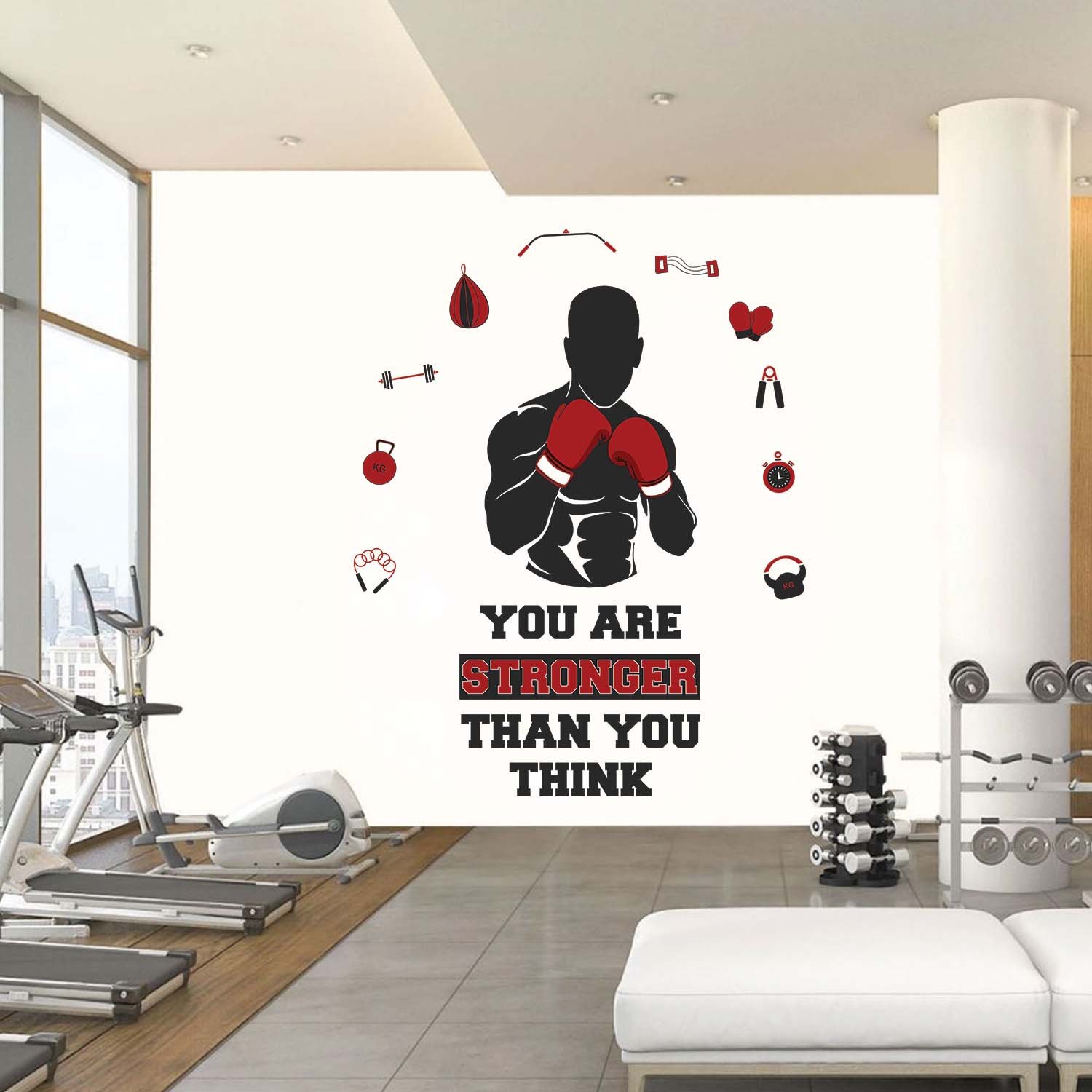 StickMe Gym - Fitness - Bodybuilding - Office - Sports - Workout - Boxing - Inspirational - Motivational Quotes Wall Sticker|Premium Large - 120 cm X 140 cm - Image 3