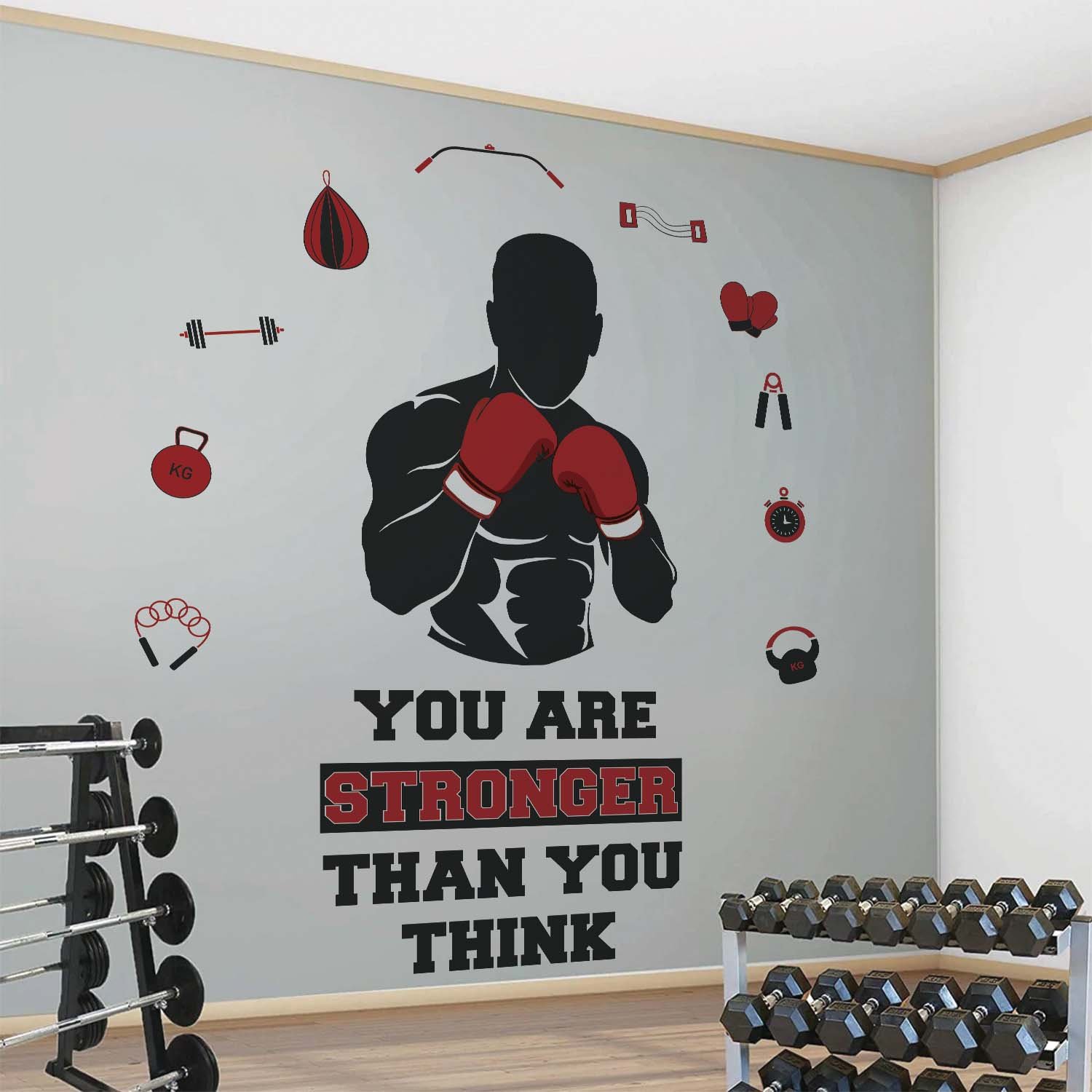 StickMe Gym - Fitness - Bodybuilding - Office - Sports - Workout - Boxing - Inspirational - Motivational Quotes Wall Sticker|Premium Large - 120 cm X 140 cm - Image 4