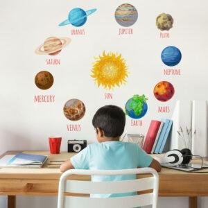 Planets In Our Solar System - Baby - Kids - Learning Education  Wall Sticker