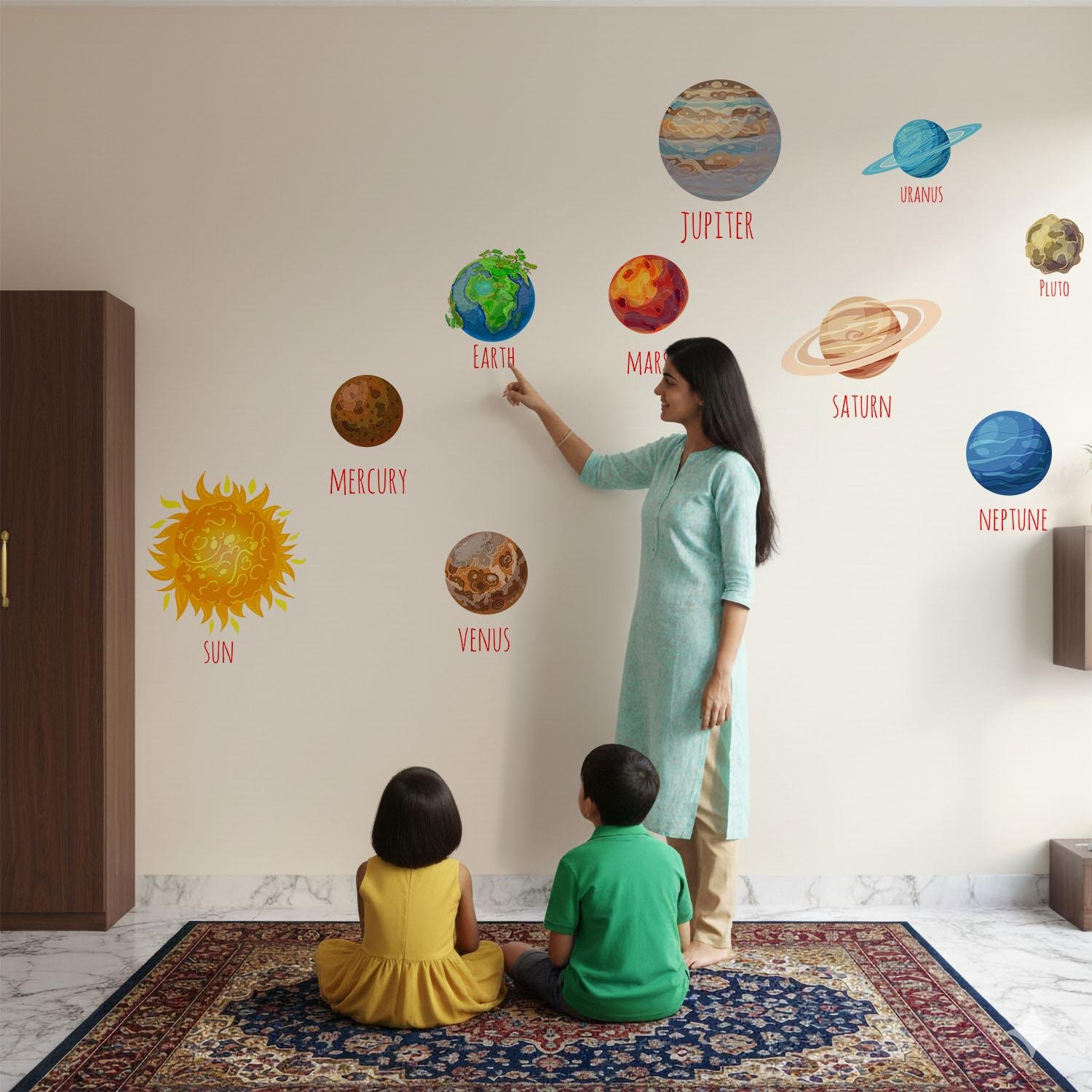 Planets In Our Solar System - Baby - Kids - Learning Education Wall Sticker - Image 2