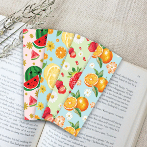 Fruit Themed - Set of 4 Minimalist Bookmarks - Laminated