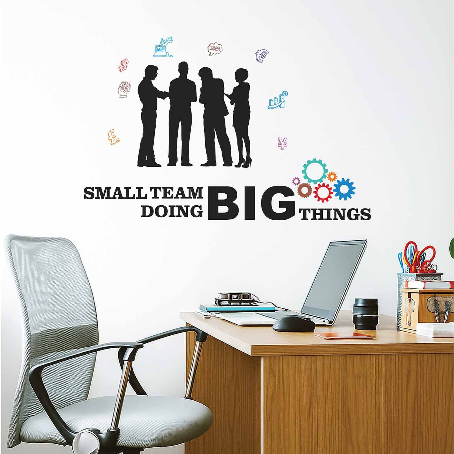 StickMe Small Team Doing Big Things - Office Inspirational Motivational Quotes Wall Sticker|Premium Large - 150 cm X 95 cm - Image 2