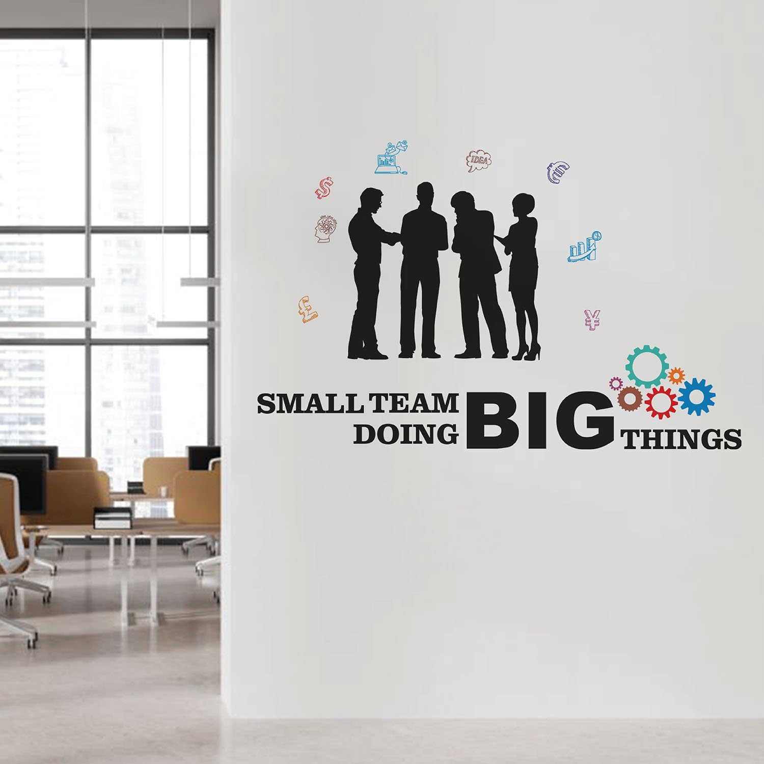 StickMe Small Team Doing Big Things - Office Inspirational Motivational Quotes Wall Sticker|Premium Large - 150 cm X 95 cm - Image 3