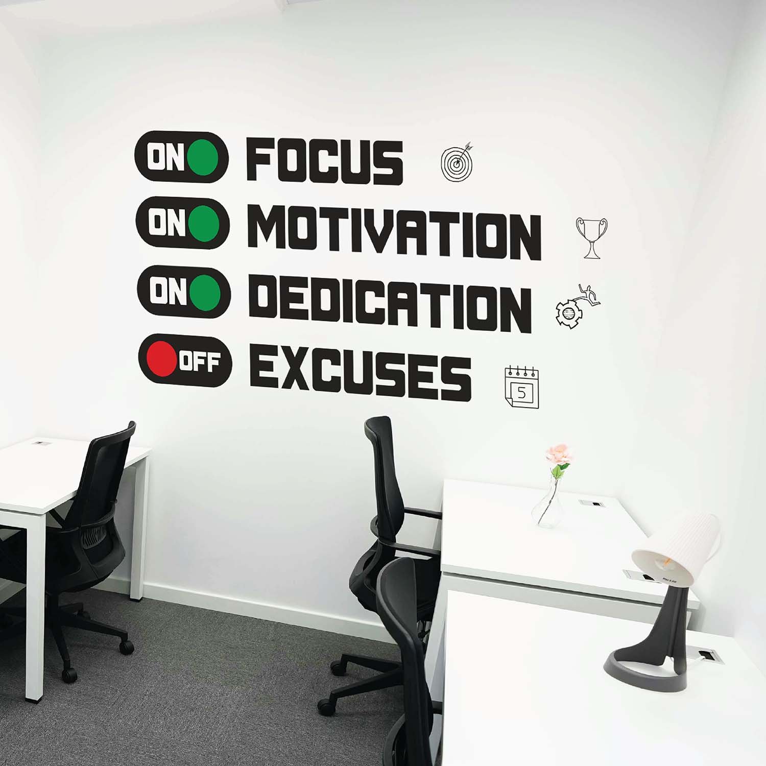 StickMe Focus Motivation Dedication Inspirational Motivational Quotes Wall Sticker|Premium Large - 130 cm X 70 cm - Image 3