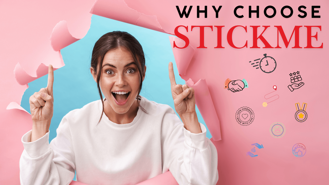 Why Choose StickMe’ representing premium custom wall stickers and decor.”