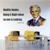Henry Ford quality quote wall sticker with colorful portrait motivational office wall decal