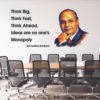 Dhirubhai Ambani think big quote wall sticker with colorful portrait motivational entrepreneur office wall decal