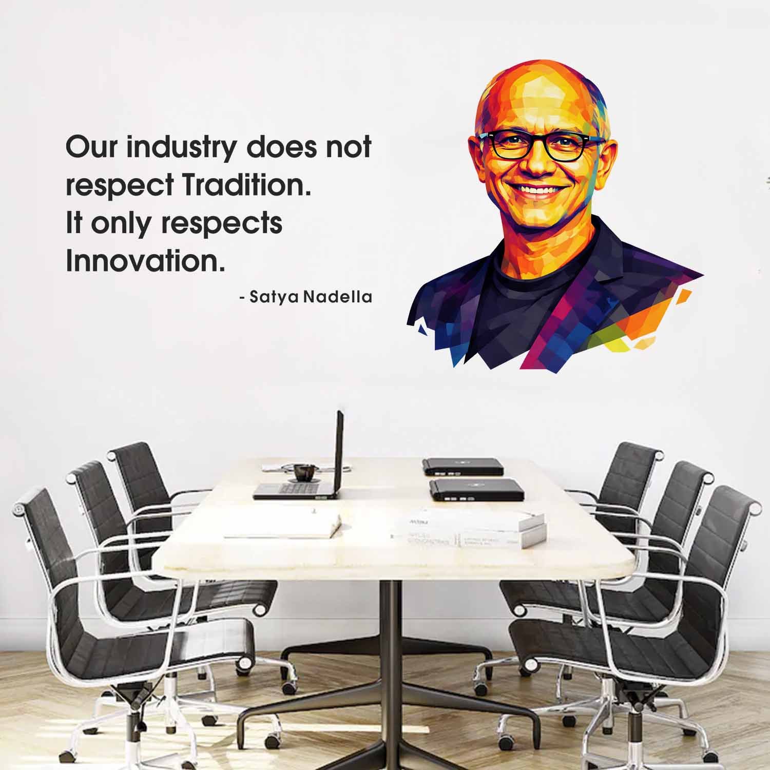Satya Nadella Innovation Motivational Office Inspirational Leadership Wall Sticker - Image 2
