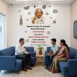 Dr. A.P.J. Abdul Kalam motivational wall sticker with inspirational quotes for office, study room, classroom, coaching centre, and workspace wall decor.