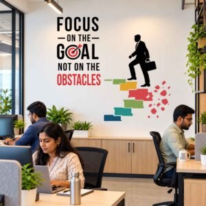Focus on the Goal motivational wall sticker for office