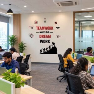 Teamwork Makes the Dream Work motivational office wall sticker